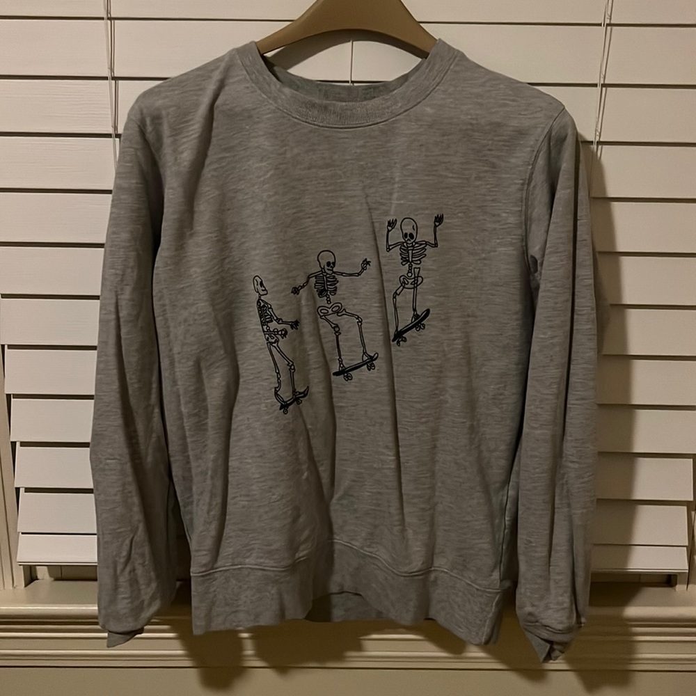 Shein skeleton sweatshirt(grey)